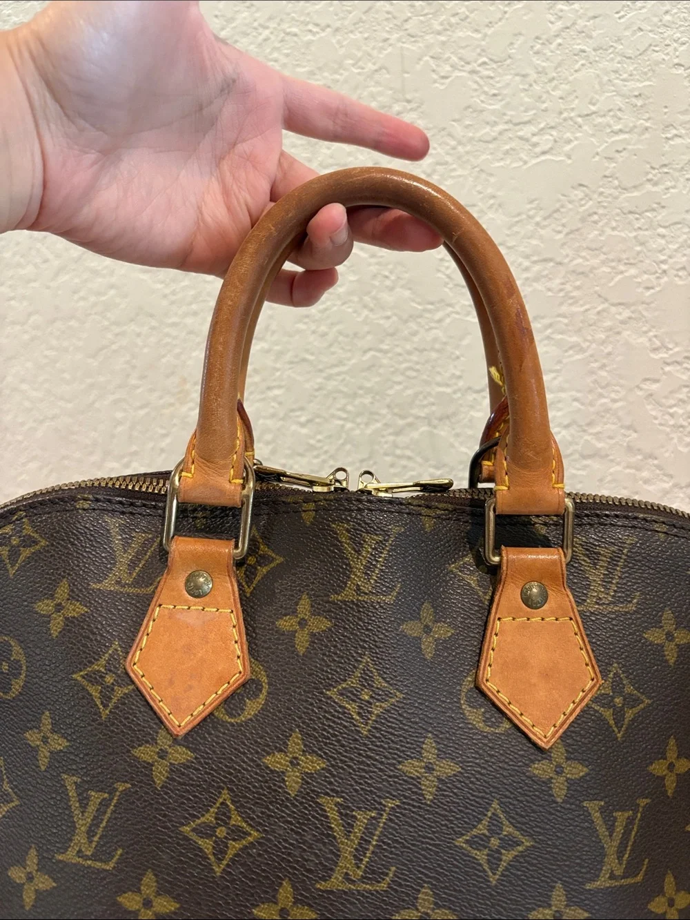 Sold Louis Vuitton Hand Bag Alma Brown Monogram LV